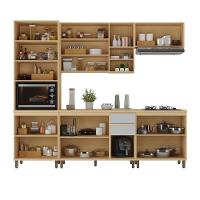 Cozinha Completa 5 Pçs Espaço Micro-ondas E Tampo 270cm Aur Carvalho/cinza Cristal - 3