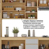 Cozinha Completa 5 Pçs Espaço Micro-ondas E Tampo 270cm Aur Carvalho/cinza Cristal - 8