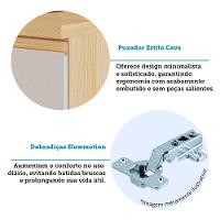 Cozinha Completa 5 Pçs Espaço Micro-ondas E Tampo 270cm Aur Carvalho/cinza Cristal - 10