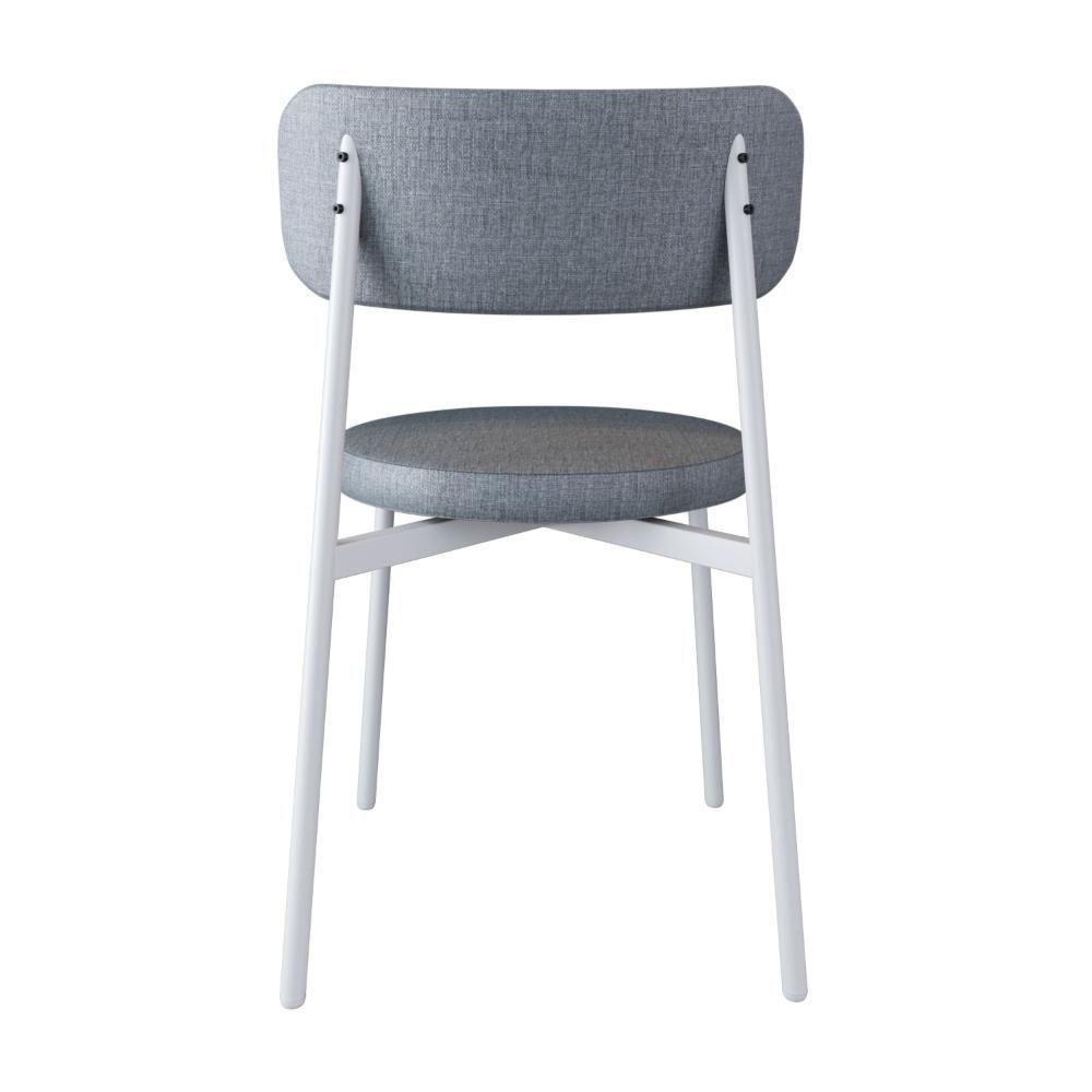 Cadeira Kyta Fixa C-4 Pés 50 X 44,7 X 83,8 Cm Pés Brancos. Corriente Cinza-courino Preto Corriente Cinza-courino Preto - 5