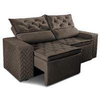 Sofá Retrátil E Reclinável 2,00m Essence Velusoft Café Cama Inbox - 8