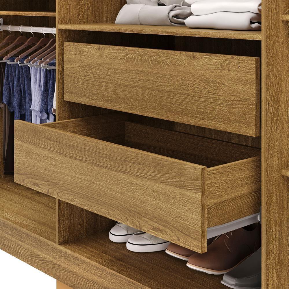 Guarda Roupa Casal 6 Portas 2 Gavetas Espelho 218 Cm Vlr Nature - 5