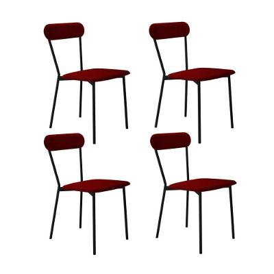 Cadeira Vintage Emília Fixa C-4 Pes 450 X 505 X 810 Mm C-4 Un.cy.vml.vin Vermelho Vinho City