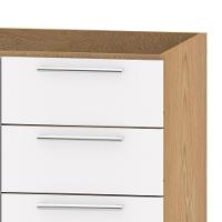 Balcão Cozinha Ditália Aspen 2 Portas 4 Gavetas Carvalho Branco Tampo Preto Cd-104 - 6