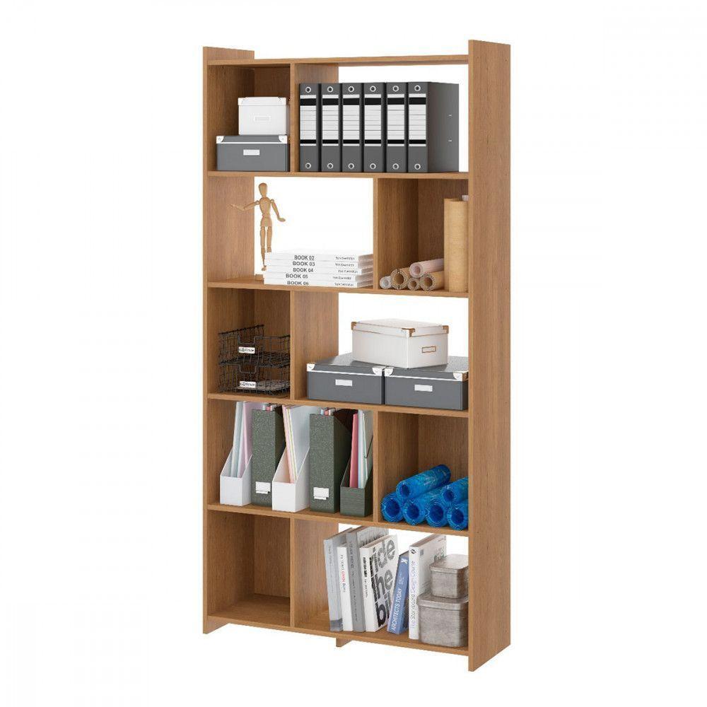 Estante Multiuso 0724 91x183cm Nichos Mdp Menu Carvalho - 4