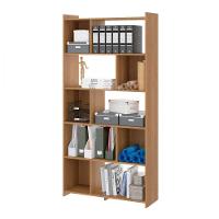 Estante Multiuso 0724 91x183cm Nichos Mdp Menu Carvalho