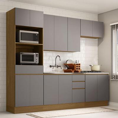 Cozinha Completa 5 Pçs Espaços Para Micro-ondas E Tampo Freijó/cinza Puro