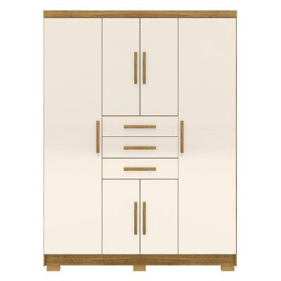 Guarda Roupa Casal 151 Cm 6 Portas 3 Gavetas 10020 Vlr Nature Champanhe