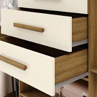 Guarda Roupa Casal 151 Cm 6 Portas 3 Gavetas 10020 Vlr Nature Champanhe