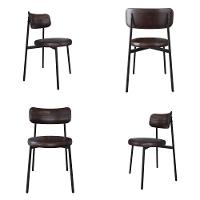 4 Unidades Cadeira Kyta Fixa C-4 Pés 50 X 44,7 X 83,8 Cm. Courino Café Courino Café - 1