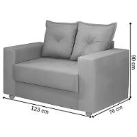 Conjunto Sofá 2 E 3 Lugares Palermo Veludo Marrom