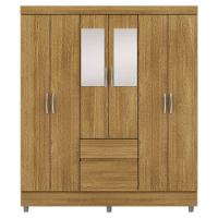 Guarda Roupa Casal 6 Portas 2 Gavetas Espelho 153 Cm Vlr Nature - 1