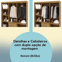 Guarda Roupa Casal 6 Portas 2 Gavetas Espelho 153 Cm Vlr Nature