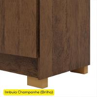 Guarda Roupa Casal 6 Portas 2 Gavetas Espelho 218 Cm Vlr Imbuia Champanhe - 7