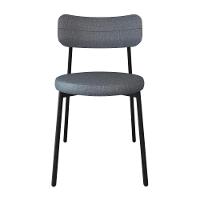 2 Unidades Cadeira Kyta Fixa C-4 Pés 50 X 44,7 X 83,8 Cm. Corriente Cinza Corriente Cinza