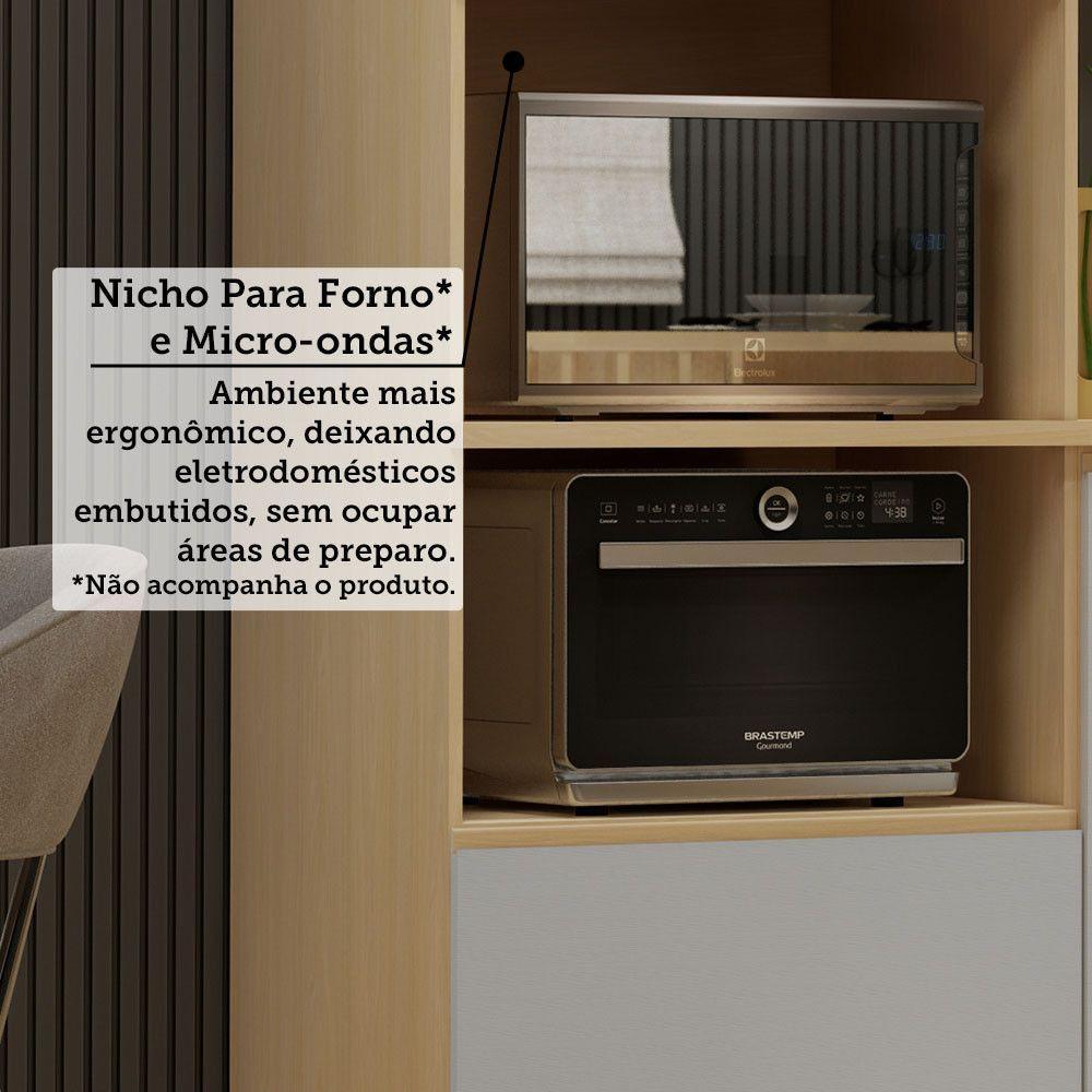 Cozinha Completa 10 Pçs Espaço Micro-ondas E Tampo 528cm Carvalho/cinza Cristal - 6
