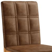 Conjunto 2 Cadeiras ágata Verona Marrom Com Botões Pés Em Madeira Jcm - 7