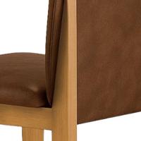 Conjunto 2 Cadeiras ágata Verona Marrom Com Botões Pés Em Madeira Jcm - 8