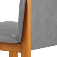 Conjunto 2 Cadeiras ágata Verona Grafite Com Botões Pés Em Madeira Jcm - 2