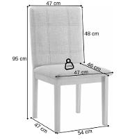Conjunto 2 Cadeiras ágata Verona Grafite Com Botões Pés Em Madeira Jcm - 5