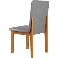 Conjunto 2 Cadeiras ágata Verona Grafite Com Botões Pés Em Madeira Jcm - 9