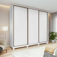 Guarda-roupa Casal 100% Mdf 3 Portas 6 Gavetas Vitta 2,70 Com Pés Branco - 1