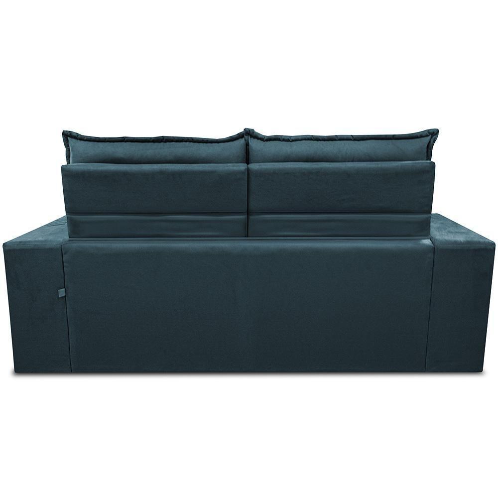 Sofá Retrátil E Reclinável 2,30m Essence Velusoft Petróleo Cama Inbox - 6
