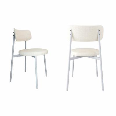 2 Unidades Cadeira Kyta Fixa C-4 Pés 50 X 44,7 X 83,8 Cm Pés Brancos. Corriente Palha Corriente Palha