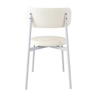 2 Unidades Cadeira Kyta Fixa C-4 Pés 50 X 44,7 X 83,8 Cm Pés Brancos. Corriente Palha Corriente Palha - 5