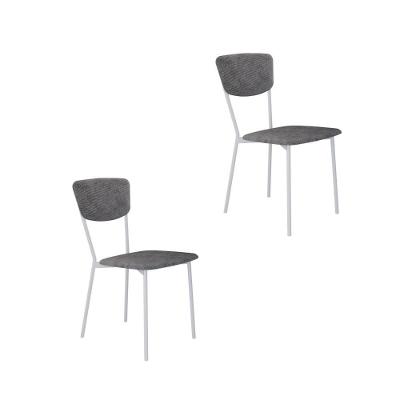 Cadeira Vintage Retrô Fixa C-4 Pés 425 X 505 X 830 Mm C-2 Un. Pés Brancos. Cy.nevoa Prata Névoa Prata City