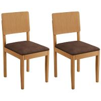 Conjunto 2 Cadeiras Jade 01 Verona Chocolate Pés Em Madeira Jcm - 1