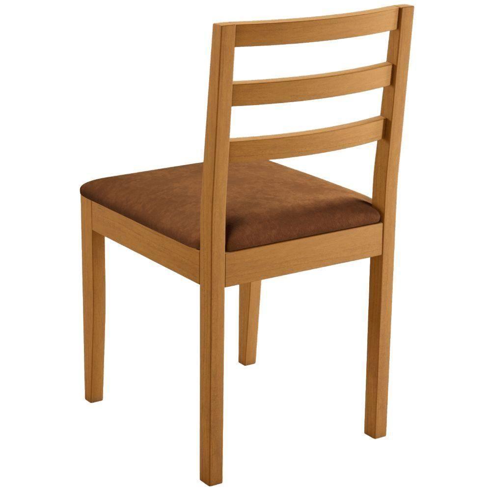 Conjunto 2 Cadeiras Jade 02 Verona Marrom Pés Em Madeira Jcm - 6