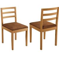 Conjunto 2 Cadeiras Jade 02 Verona Marrom Pés Em Madeira Jcm