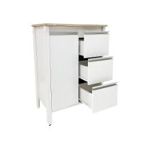 Gabinete Armário Banheiro Ditália 3 Gavetas Bn-08 Branco - 7