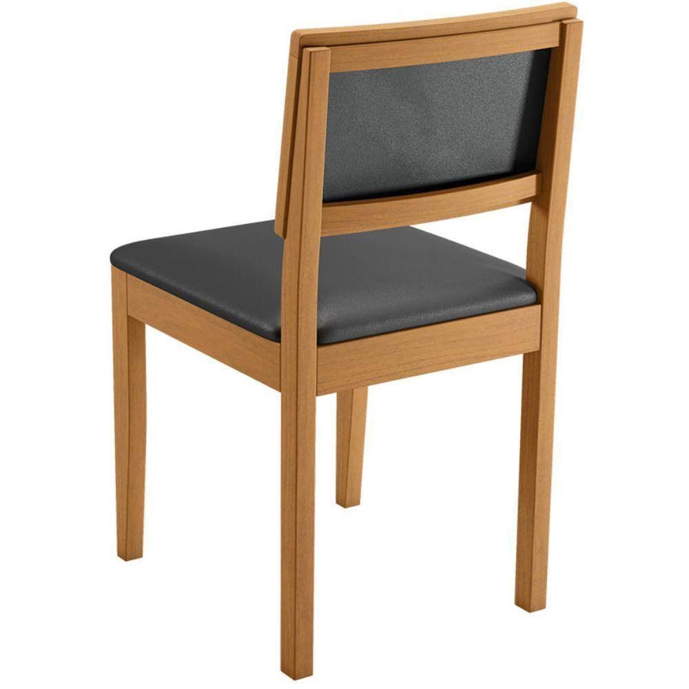 Conjunto 2 Cadeiras Jade 04 Veludo Cinza Pés Em Madeira Jcm - 6