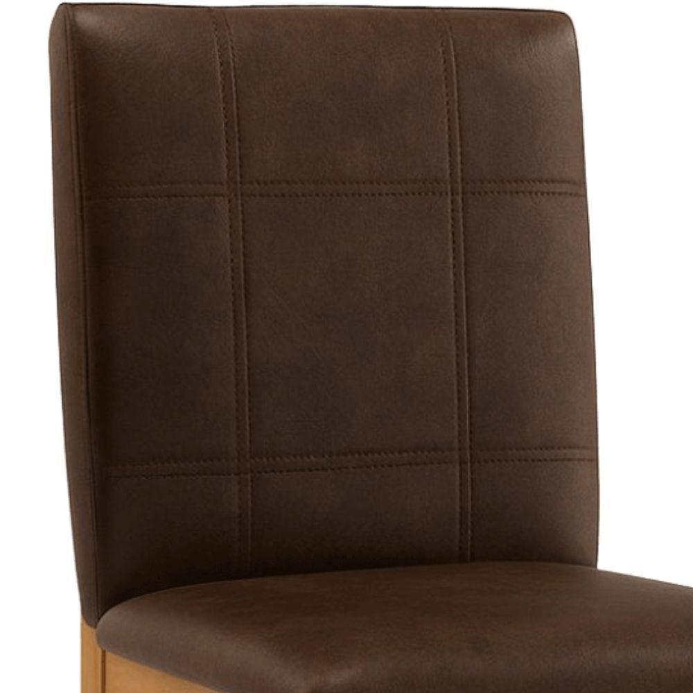 Conjunto 2 Cadeiras ágata Verona Chocolate Pés Em Madeira Jcm - 7