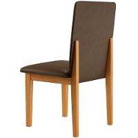 Conjunto 2 Cadeiras ágata Verona Chocolate Pés Em Madeira Jcm - 6