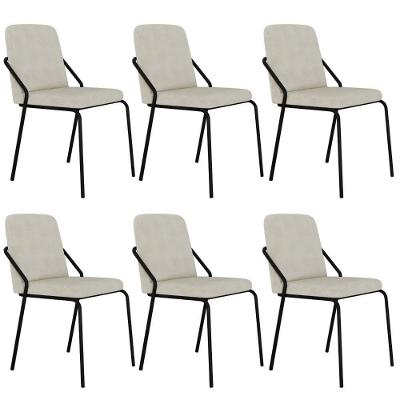 Cadeira Bloom Fixa C-4 Pes S-braco 490x580x850 Mm C-6 Un Boucle Vanilla Boucle Vanilla