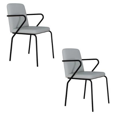 Cadeira Bloom Fixa C-4 Pes C-braco 490x580x850 Mm C-2 Un Courino Saturno Off White Courino Saturno Off White