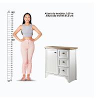 Gabinete Armário Banheiro Ditália Com Tampo Bn-05 Branco