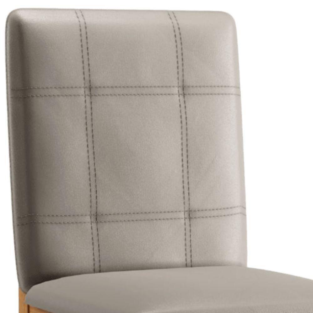 Conjunto 2 Cadeiras ágata Veludo Bege Pés Em Madeira Jcm - 7