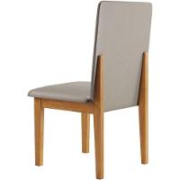 Conjunto 2 Cadeiras ágata Veludo Bege Pés Em Madeira Jcm - 6