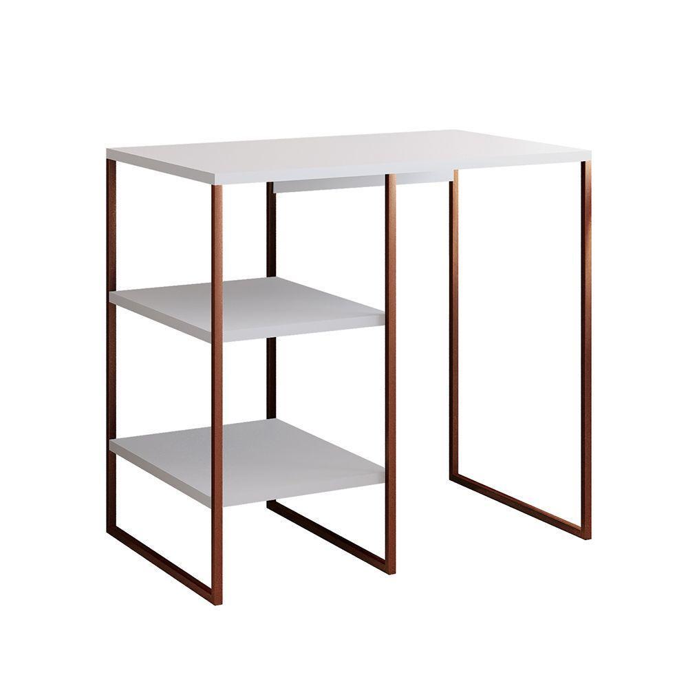 Aparador Adega Industrial Bar Barzinho Bourbon Aço Cobre E Branco 80 Cm - 2