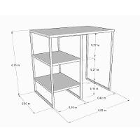 Aparador Adega Industrial Bar Barzinho Bourbon Aço Cobre E Branco 80 Cm - 3