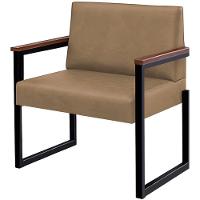 Conjunto Sofá 2 Lugares E 2 Poltronas Niterói Couro Bege Em Metal Preto - 6