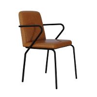 Cadeira Bloom Fixa C-4 Pes C-braco 490x580x850 Mm C-1 Un Courino Caramelo Courino Caramelo - 1