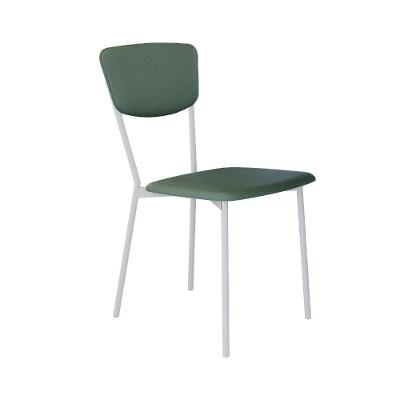 Cadeira Vintage Retrô Fixa C-4 Pés 425 X505 X 830 Mm C-1 Un. Pés Brancos. Cn.urano Vd.salvia Cn.urano Verde Sálvia