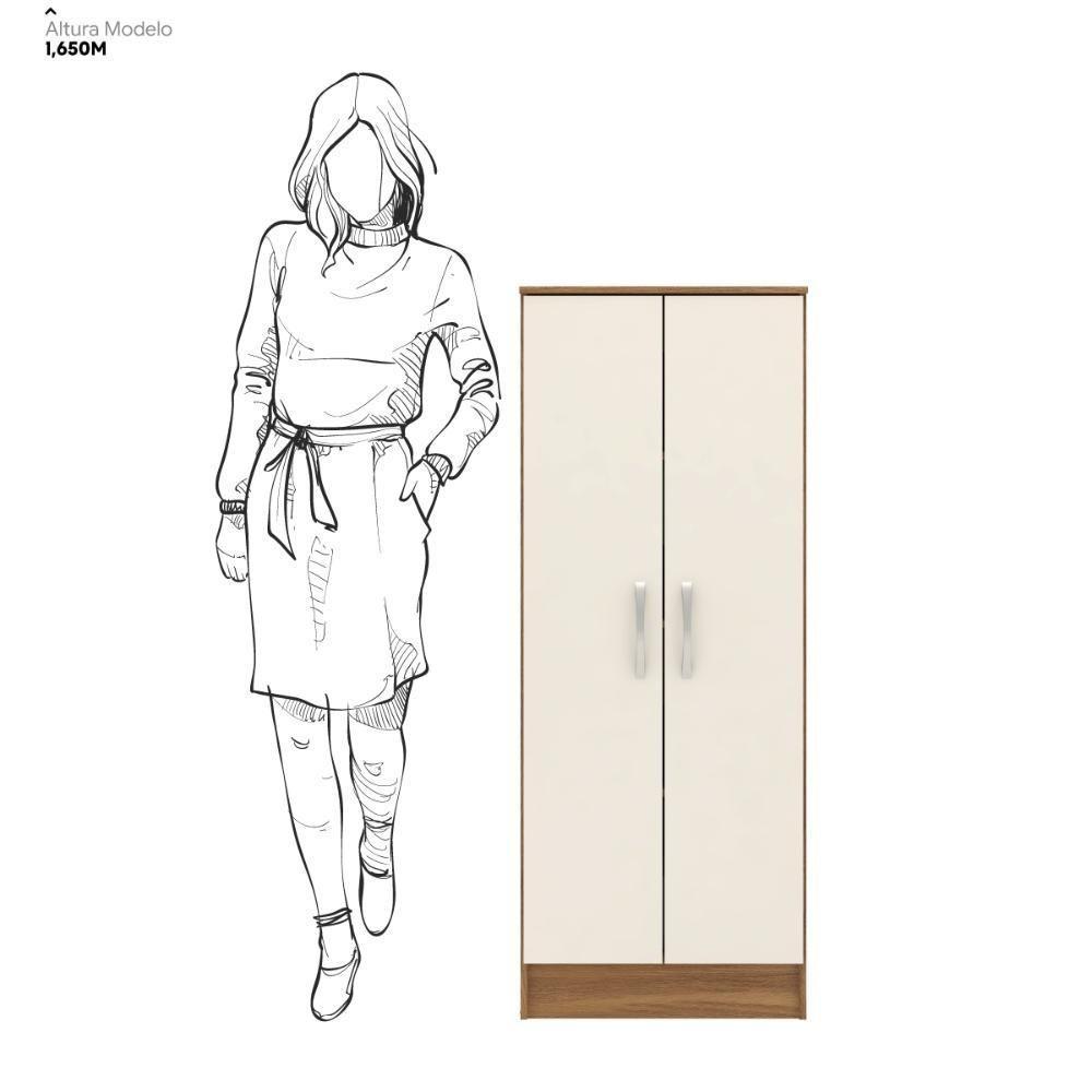 Armário Baixo Multiuso 2 Portas Viena Amendola/off White Demóbile - 9