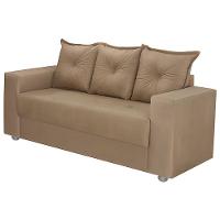 Conjunto Sofá 2 E 3 Lugares Palermo Veludo Cappuccino - 5