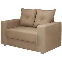 Conjunto Sofá 2 E 3 Lugares Palermo Veludo Cappuccino - 6